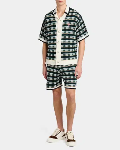 Casablanca Mosaic Cotton Knit Shorts | Thumbnail 2 Casablanca Mosaic Cotton Knit Shorts | Thumbnail 2