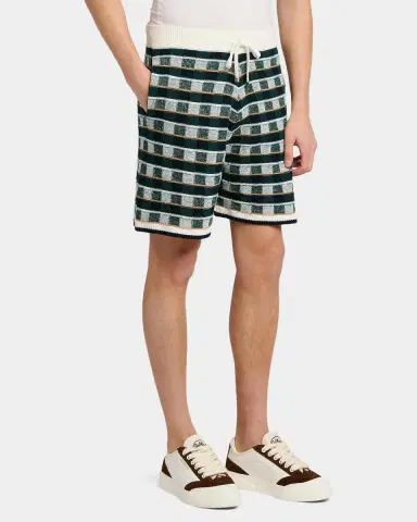 Casablanca Mosaic Cotton Knit Shorts | Thumbnail 4 Casablanca Mosaic Cotton Knit Shorts | Thumbnail 4