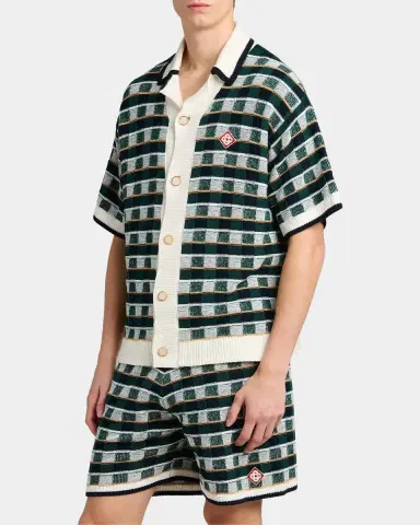 Casablanca Mosaic Cotton Knit Shirt | Thumbnail 4 Casablanca Mosaic Cotton Knit Shirt | Thumbnail 4