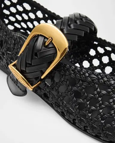 Zimmermann Alchemy Woven Leather Ballerina Flats | Thumbnail 3 Zimmermann Alchemy Woven Leather Ballerina Flats | Thumbnail 3