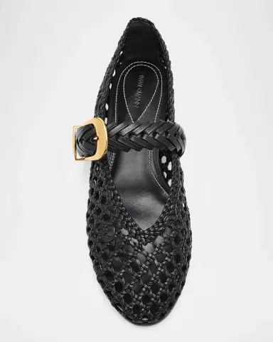 Zimmermann Alchemy Woven Leather Ballerina Flats | Thumbnail 4 Zimmermann Alchemy Woven Leather Ballerina Flats | Thumbnail 4