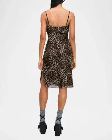 Marc Jacobs Leopard-Print Logo Bow Mini Slip Dress | Thumbnail 3 Marc Jacobs Leopard-Print Logo Bow Mini Slip Dress | Thumbnail 3