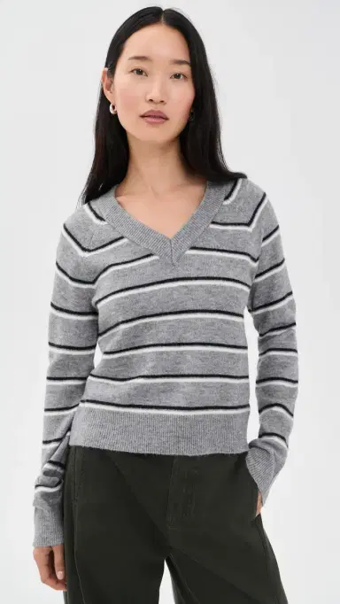 Wayf Quincy Sweater Gry/Ivo | Thumbnail 2 Wayf Quincy Sweater Gry/Ivo | Thumbnail 2