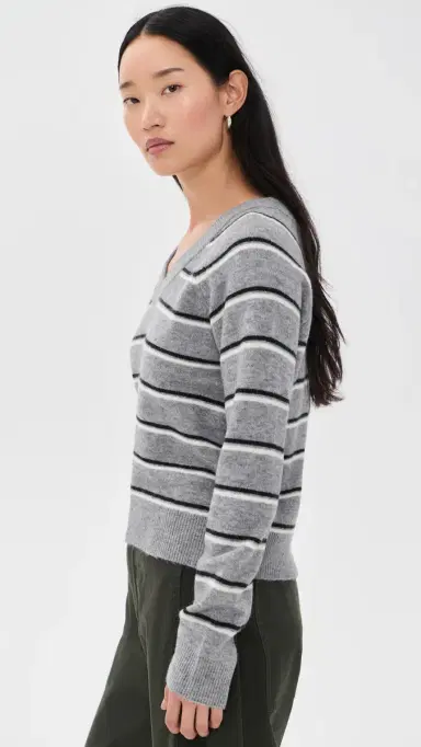 Wayf Quincy Sweater Gry/Ivo | Thumbnail 4 Wayf Quincy Sweater Gry/Ivo | Thumbnail 4
