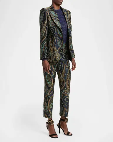 Etro Paisley Jacquard Single-Breasted Fitted Jacket | Thumbnail 2 Etro Paisley Jacquard Single-Breasted Fitted Jacket | Thumbnail 2