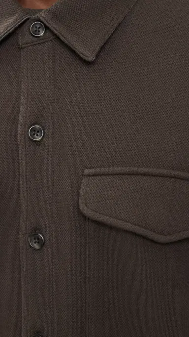 Vince Double-Knit Shirt Jacket idland/ed H Grey | Thumbnail 6 Vince Double-Knit Shirt Jacket idland/ed H Grey | Thumbnail 6