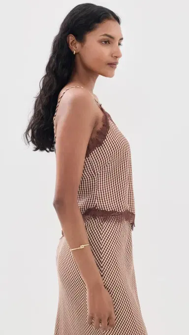 Cami NYC izette Camisole Brown Gingham | Thumbnail 4 Cami NYC izette Camisole Brown Gingham | Thumbnail 4