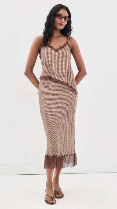 Cami NYC izette Camisole Brown Gingham | Thumbnail 5 Cami NYC izette Camisole Brown Gingham | Thumbnail 5