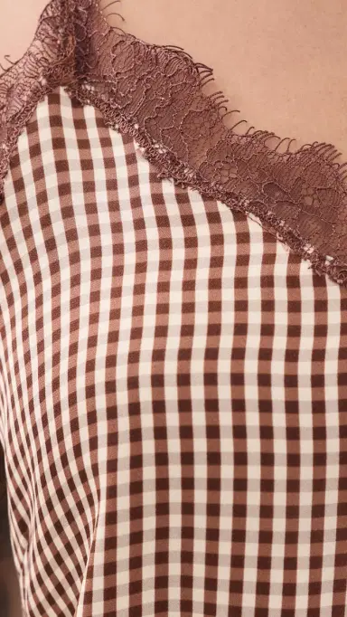 Cami NYC izette Camisole Brown Gingham | Thumbnail 6 Cami NYC izette Camisole Brown Gingham | Thumbnail 6