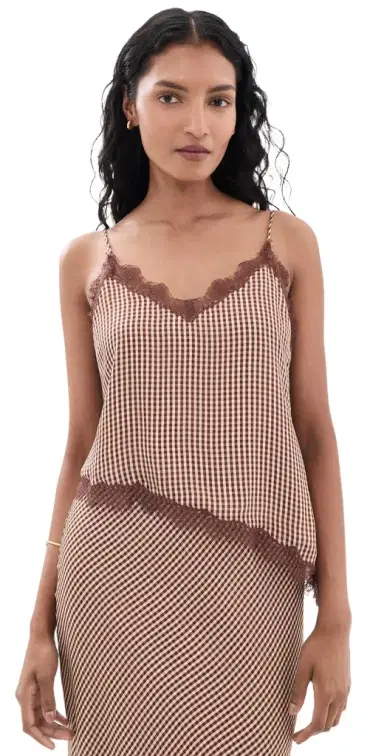 Cami NYC izette Camisole Brown Gingham | Thumbnail 1 Cami NYC izette Camisole Brown Gingham | Thumbnail 1