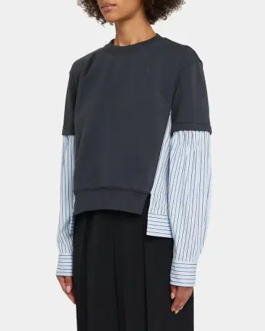 3.1 Phillip Lim Mixed-Media Layered Sweatshirt | Thumbnail 4 3.1 Phillip Lim Mixed-Media Layered Sweatshirt | Thumbnail 4