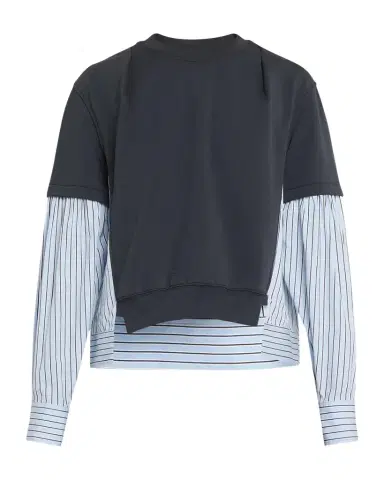 3.1 Phillip Lim Mixed-Media Layered Sweatshirt | Thumbnail 1 3.1 Phillip Lim Mixed-Media Layered Sweatshirt | Thumbnail 1