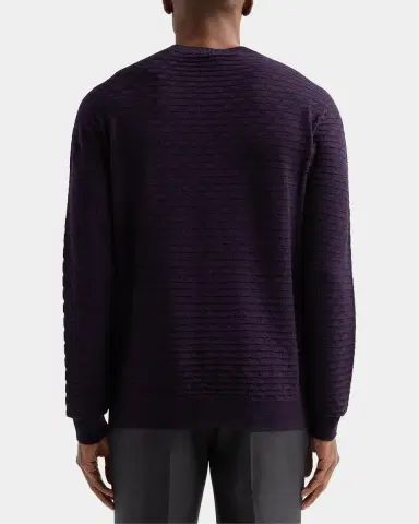 Giorgio Armani Geometric Textured Virgin Wool Crewneck Sweater | Thumbnail 3 Giorgio Armani Geometric Textured Virgin Wool Crewneck Sweater | Thumbnail 3