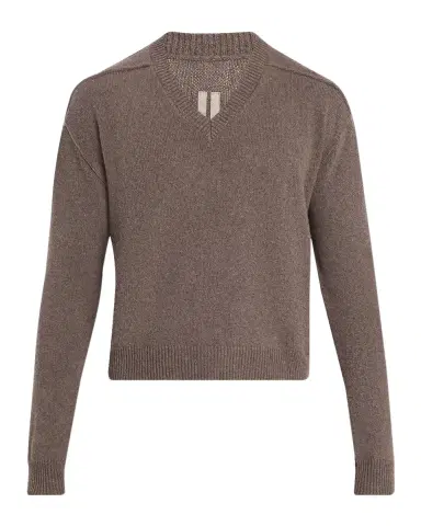Rick Owens Men's Cashmere and Wool V-Neck Sweater | Thumbnail 5 Rick Owens Men's Cashmere and Wool V-Neck Sweater | Thumbnail 5