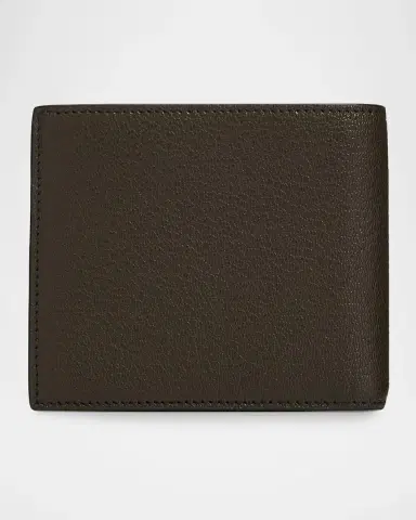 Saint Laurent Men's East-West YSL Bifold Wallet in Grained Leather | Thumbnail 3 Saint Laurent Men's East-West YSL Bifold Wallet in Grained Leather | Thumbnail 3