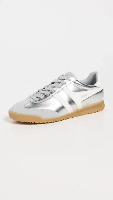 Gola Torpedo Glimmer Sneakers Silver/Off White | Thumbnail 2 Gola Torpedo Glimmer Sneakers Silver/Off White | Thumbnail 2