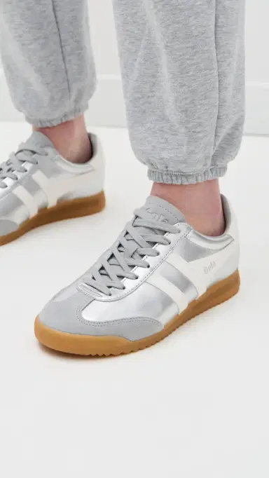 Gola Torpedo Glimmer Sneakers Silver/Off White | Thumbnail 3 Gola Torpedo Glimmer Sneakers Silver/Off White | Thumbnail 3