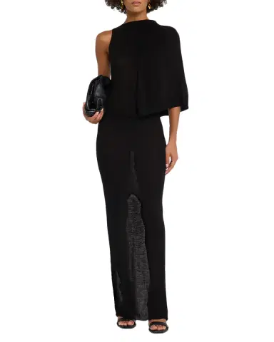 Rick Owens Sleeveless Asymmetric Scarf Wool Knit Maxi Dress | Thumbnail 6 Rick Owens Sleeveless Asymmetric Scarf Wool Knit Maxi Dress | Thumbnail 6