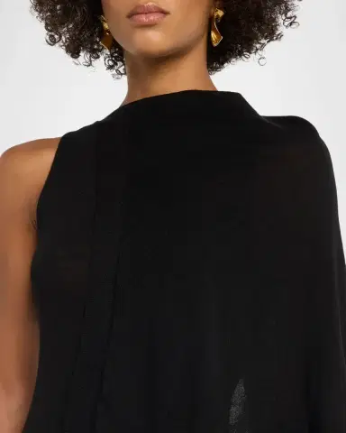Rick Owens Sleeveless Asymmetric Scarf Wool Knit Maxi Dress | Thumbnail 7 Rick Owens Sleeveless Asymmetric Scarf Wool Knit Maxi Dress | Thumbnail 7