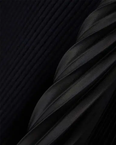 Emporio Armani Pleated-Inset Rib Knit Midi Dress | Thumbnail 6 Emporio Armani Pleated-Inset Rib Knit Midi Dress | Thumbnail 6