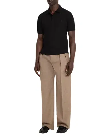 Saint Laurent Men's Cotton Pique Cassandre Polo Shirt | Thumbnail 6 Saint Laurent Men's Cotton Pique Cassandre Polo Shirt | Thumbnail 6