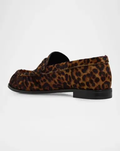 rag & bone Lexi Leopard Calf Hair Penny Loafers | Thumbnail 2 rag & bone Lexi Leopard Calf Hair Penny Loafers | Thumbnail 2