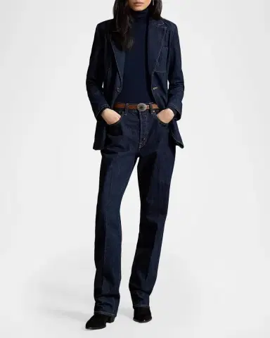 Polo Ralph Lauren Single-Button Denim Blazer | Thumbnail 2 Polo Ralph Lauren Single-Button Denim Blazer | Thumbnail 2