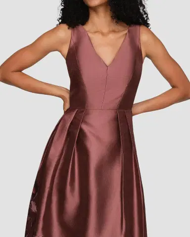 Kay Unger New York Blakely Border Print Tea-Length Cocktail Dress | Thumbnail 5 Kay Unger New York Blakely Border Print Tea-Length Cocktail Dress | Thumbnail 5