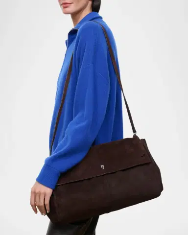 Staud Cy Oversized Suede Crossbody Bag | Thumbnail 2 Staud Cy Oversized Suede Crossbody Bag | Thumbnail 2