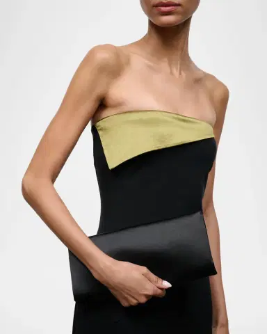 Staud Muse Satin Clutch | Thumbnail 2 Staud Muse Satin Clutch | Thumbnail 2