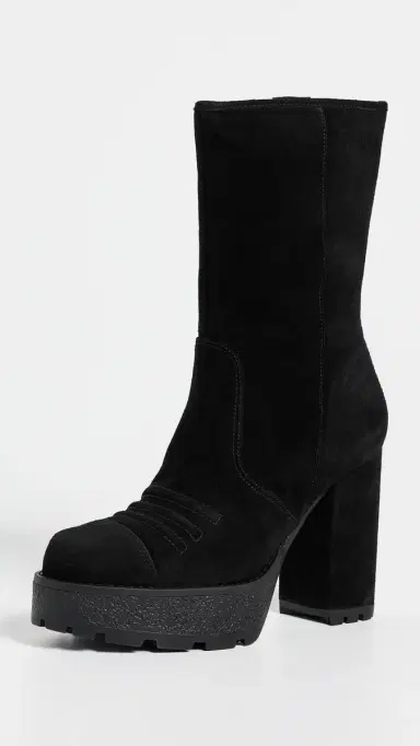 Cinq à Sept Marley Suede Lug Sole Platform Boots Black | Thumbnail 2 Cinq à Sept Marley Suede Lug Sole Platform Boots Black | Thumbnail 2