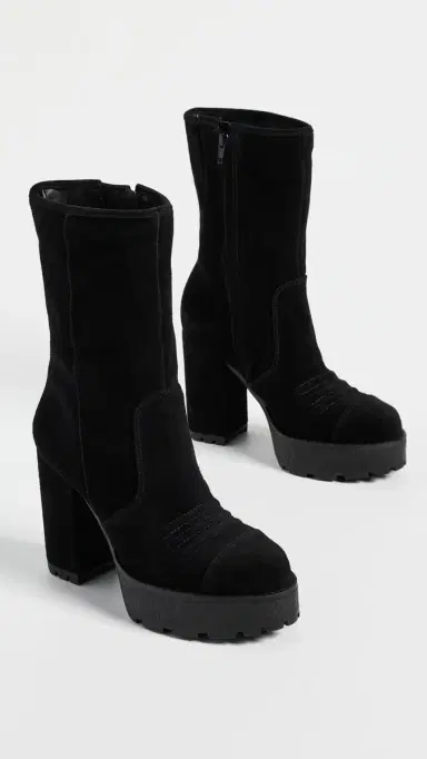 Cinq à Sept Marley Suede Lug Sole Platform Boots Black | Thumbnail 5 Cinq à Sept Marley Suede Lug Sole Platform Boots Black | Thumbnail 5