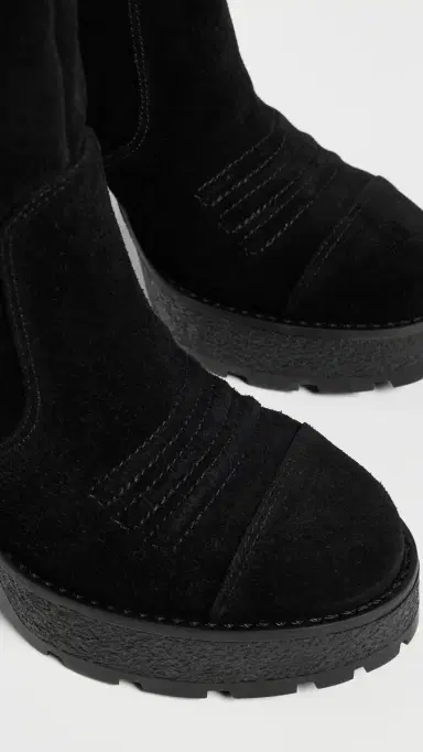Cinq à Sept Marley Suede Lug Sole Platform Boots Black | Thumbnail 6 Cinq à Sept Marley Suede Lug Sole Platform Boots Black | Thumbnail 6
