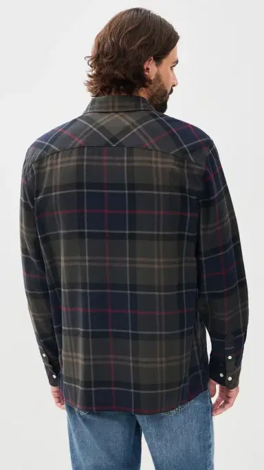 Barbour Bourne Relaxed Tartan Button Down Shirt hadow Classic Tartan | Thumbnail 3 Barbour Bourne Relaxed Tartan Button Down Shirt hadow Classic Tartan | Thumbnail 3