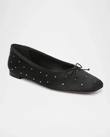 Vince Darla Studded Satin Ballerina Flats | Thumbnail 2 Vince Darla Studded Satin Ballerina Flats | Thumbnail 2