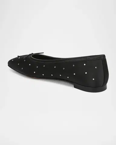 Vince Darla Studded Satin Ballerina Flats | Thumbnail 3 Vince Darla Studded Satin Ballerina Flats | Thumbnail 3