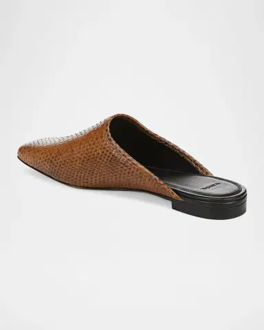 Vince Dakota Snake-Embossed Leather Mules | Thumbnail 3 Vince Dakota Snake-Embossed Leather Mules | Thumbnail 3