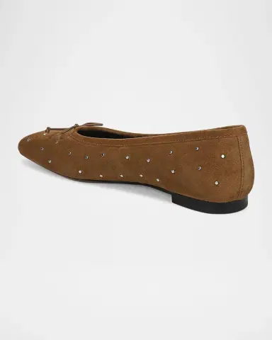 Vince Darla Studded Suede Ballerina Flats | Thumbnail 3 Vince Darla Studded Suede Ballerina Flats | Thumbnail 3