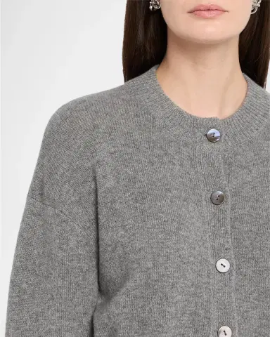 Autumn Cashmere Cashmere Cropped Crewneck Cardigan | Thumbnail 5 Autumn Cashmere Cashmere Cropped Crewneck Cardigan | Thumbnail 5