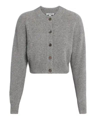 Autumn Cashmere Cashmere Cropped Crewneck Cardigan | Thumbnail 1 Autumn Cashmere Cashmere Cropped Crewneck Cardigan | Thumbnail 1
