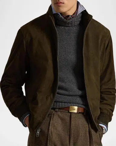 Polo Ralph Lauren Charleton Suede Bomber Jacket | Thumbnail 4 Polo Ralph Lauren Charleton Suede Bomber Jacket | Thumbnail 4