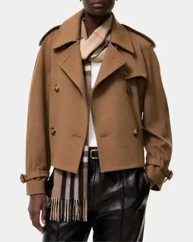 Burberry Mayfair Cropped Cashmere Trench Jacket | Thumbnail 2 Burberry Mayfair Cropped Cashmere Trench Jacket | Thumbnail 2