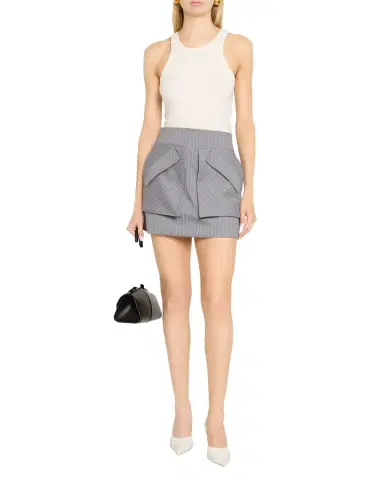 Aknvas Cherry Grey Pinstripe Skirt | Thumbnail 6 Aknvas Cherry Grey Pinstripe Skirt | Thumbnail 6