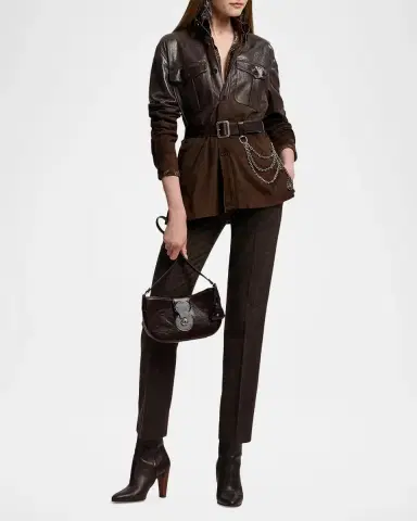 Ralph Lauren Collection Andrey Wool Herringbone Slim-Leg Pants | Thumbnail 2 Ralph Lauren Collection Andrey Wool Herringbone Slim-Leg Pants | Thumbnail 2