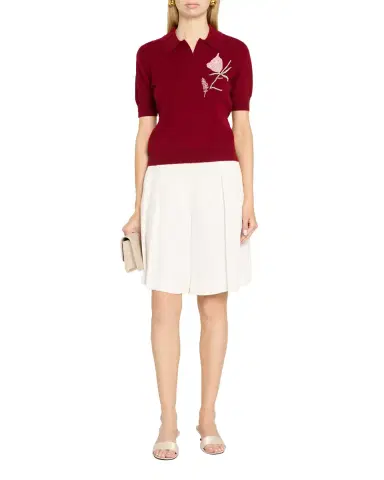 Aknvas Ailey Embroidered Wool-Cashmere Polo Sweater | Thumbnail 6 Aknvas Ailey Embroidered Wool-Cashmere Polo Sweater | Thumbnail 6