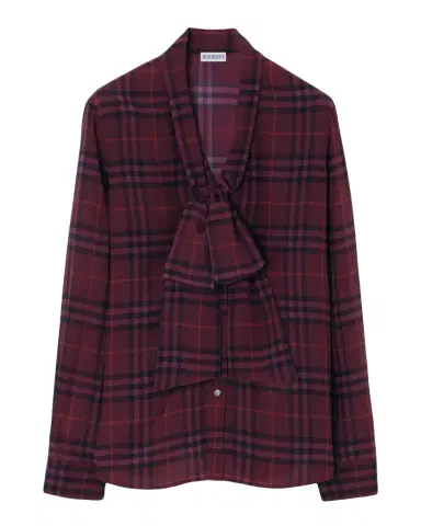 Burberry Rhiannon Check Silk Blouse | Thumbnail 1 Burberry Rhiannon Check Silk Blouse | Thumbnail 1