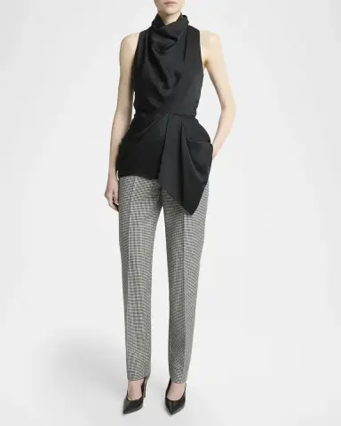 Givenchy Draped Satin Sleeveless Asymmetric Top | Thumbnail 2 Givenchy Draped Satin Sleeveless Asymmetric Top | Thumbnail 2