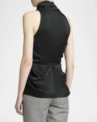 Givenchy Draped Satin Sleeveless Asymmetric Top | Thumbnail 3 Givenchy Draped Satin Sleeveless Asymmetric Top | Thumbnail 3