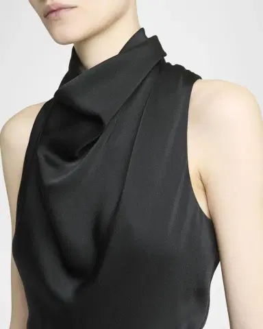 Givenchy Draped Satin Sleeveless Asymmetric Top | Thumbnail 5 Givenchy Draped Satin Sleeveless Asymmetric Top | Thumbnail 5