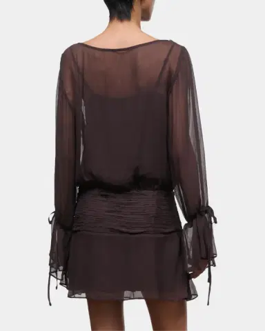 Staud Beatrix Plissé Mini Dress | Thumbnail 3 Staud Beatrix Plissé Mini Dress | Thumbnail 3